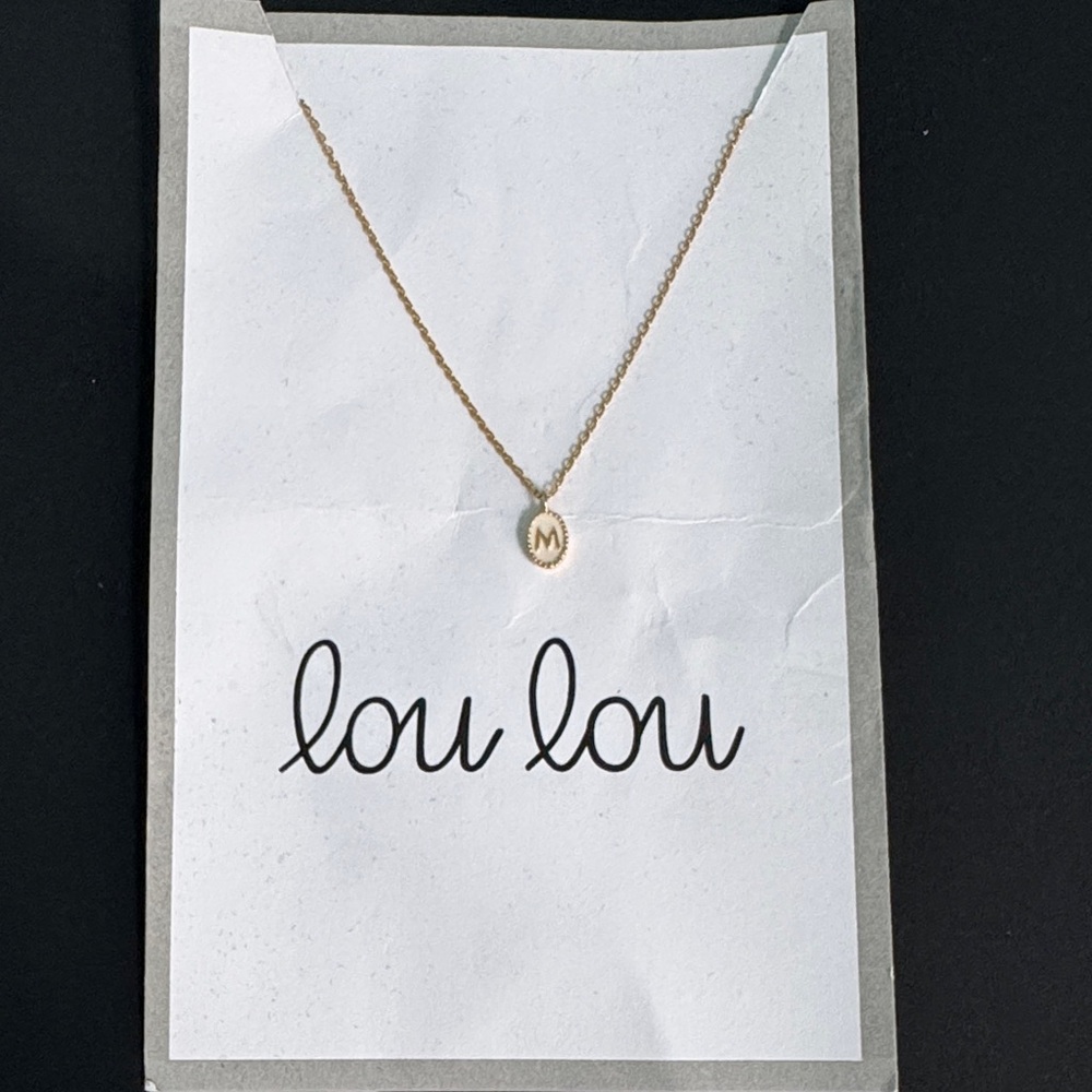 Gold Initial M Necklace